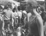 [Woman with shaved head]