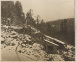 Rock crushing and concrete plant running during a snow storm: Nov. 20, 1913