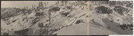 Strawberry Dam. Panorama of left hillside taken from top of rock fill. March 15, 1915. Depth of snow - 40 inches