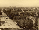 [Streetcar in a Los Angeles neighborhood]