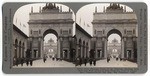 View through Court of the Universe showing both East and West Arches as seen from the Court of Abundance, Panama-Pacific Int. Exp., San Francisco, Calif. # 17773