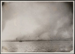 [View of city burning from San Francisco Bay]