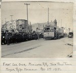 First [rail] car over Municipal Railway Twin Peaks Tunnel.