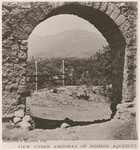 View under archway of mission aqueduct