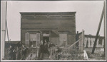 S.F. telegraph office's first stand under a roof in shack on Oakland water front