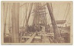 [Men on deck of sailing vessel]