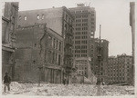 [View along Geary St. toward Market St. Palace Hotel in distance, right]