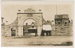 Entrance gate, Folsom Prison, Folsom Cal., # 1984A