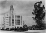 [Exterior full rear view from parking lot Bullock's Wilshire building.]