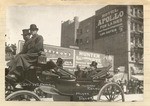 [Admiral Evans and Mayor Taylor in parade down Market Street]