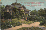 Paul de Longpre, the artist, and daughter in his garden at Hollywood, Cal. as seen on the Balloon Route Excursion