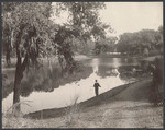 [Rifleman stands on shore of Twin Lake, 125]