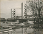 [Tower Bridge with boats in foreground, Sacramento]