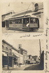 [Electric streetcar on Mill Street, Grass Valley]