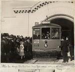 First [rail] car through Twin Peaks Tunnel.