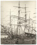 Whaling ship, "Charles W. Morgan" of New Bedford, 2 views