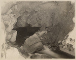 Strawberry Dam, slide at lower end of outlet tunnel March 15, 1915 (2 views)