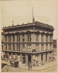 Taber Photographic Parlors and Art Studio, over Hibernia Bank. No. 8 Montgomery Street, corner Market St., opposite Grand and Palace Hotels, San Francisco. Ascend in the elevator (2 views)