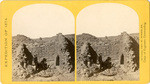 Characteristic ruin, of the Pueblo San Juan, New Mexico, on the north bank of the San Juan River, about 15 miles west of the mouth of Cañon Largo. The present race of Indians know nothing of when or by whom these buildings were constructed. The ruin is about 350 feet square, and built of natural stone, joined together by a mud cement, no. 43