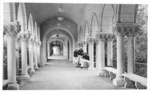 [Sailors in columned arcade, Balboa Park]