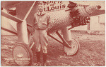 "Plucky" Lindbergh and his famous plane "The Spirit of St. Louis"