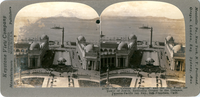 The "Column of Progress" and the Bay from the Tower of Jewels, Battleship Oregon in the distance, Panama-Pacific Int. Exp., San Francisco, Calif., 17790