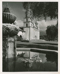 [Santa Barbara Mission from fountain]