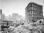 [Rubble near Fifth and Market Sts. Flood Building, right]