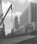 [Civic Center with freeway construction]