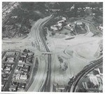 [Highway construction near Balboa Park, aerial view]