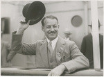 Aviator Warner of the team Warner - Ulm - and Lyons on ship in S.F. harbor after his successful flight to Hawaii in July 1928