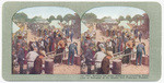 Serving out army supplies to unending bread line of refugees at Ft. Mason, San Francisco disaster, no. 1044