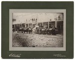 Stagecoaches in front of the Grand Central Hotel