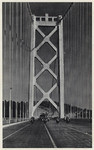 San Francisco-Oakland Bay Bridge showing suspension cables and towers on west bay crossing