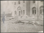 Damage to street in front of new P.O.