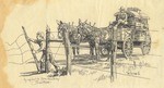[Sketch of mule-drawn wagon]