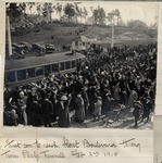 First [rail] car to reach Sloat Boulevard through Twin Peaks Tunnel.