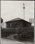 [Land and Building Department temporary office, Union Square. Dewey Monument in background]