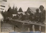 Fire refugees' lunch time G.G. Park. 1906."