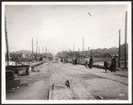 [Buckled cable car track. Unidentified location]