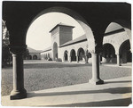 The arches of the quadrangle of Stanford University in Santa Clara County Calif., 28 miles north of SF