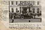 President Taft leaving the home of R. Roos.