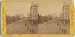 Portion of Court House square, "Odd Fellows Hall" (on near corner) and portion of Main St.