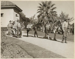 [Burro packtrain leaving Sutter's Fort for Bay Bridge opening, 1936]