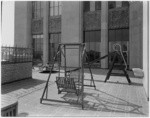 [Exterior playground Bullock's Wilshire building.]