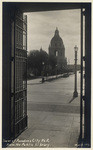 Tower of Pasadena City Hall, from the public library