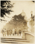 [Caroline Wenzel and party in front of State Capitol, Sacramento]