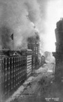 [View southwest on Market St. near Third St., Palace Hotel and Call Building, left; Crocker Building, right]