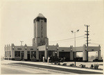 [Exterior full view Richfield Oil Station, 1215 Westwood Boulevard, Los Angeles]