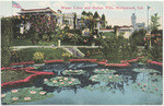 Water lilies and Italian villa, Hollywood, Cal.